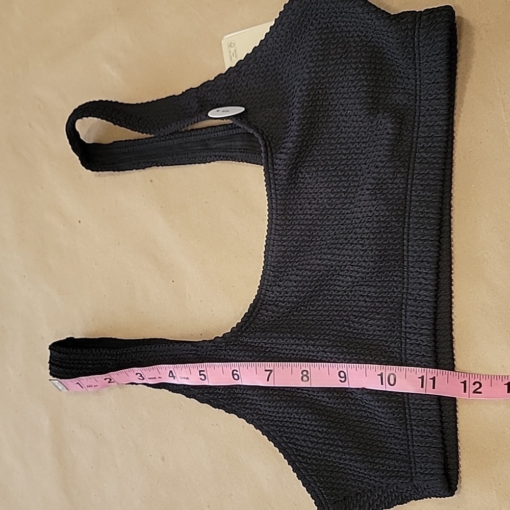 Monki Size S Black Ribbed Shelf / Sports Bra. New With Tag — image 4 of 7